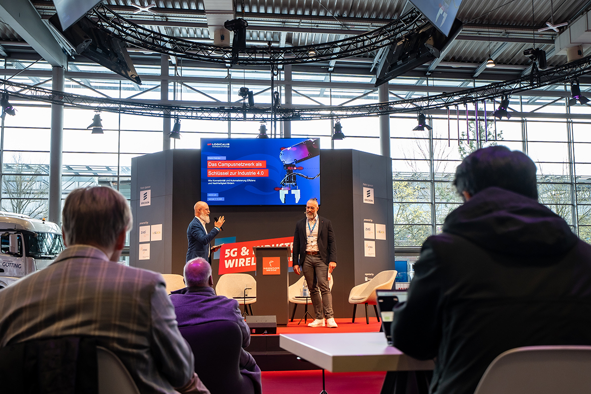 Full-​Service für die 5G und Indus­tri­al Wire­less Are­na auf der Han­no­ver Mes­se Indus­trie 2025